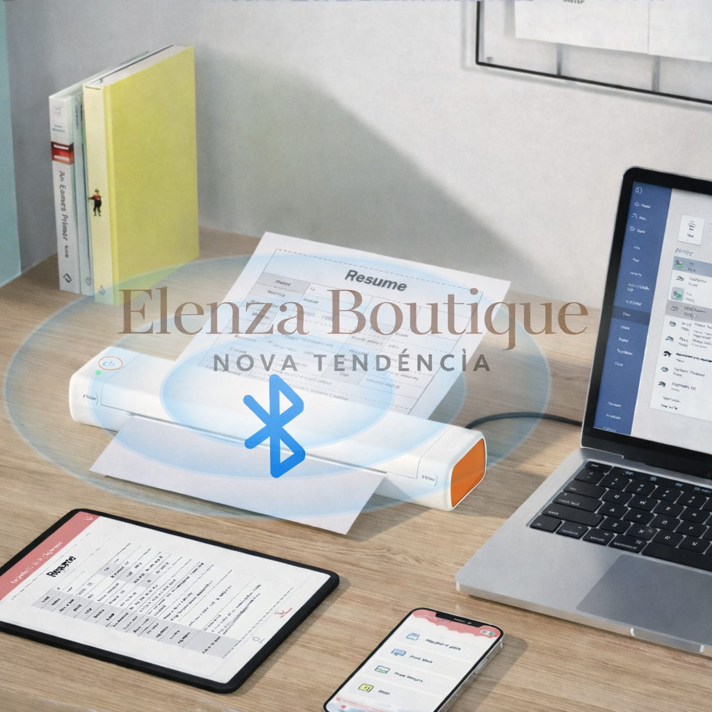 Mini impresora portátil Elenza PrintGo™ con Bluetooth y alta definición, sin cartucho