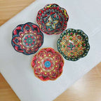 Juego de Comedor Completo en Cerámica – 14 Piezas con Estampa Elegante y Estilo Atemporal